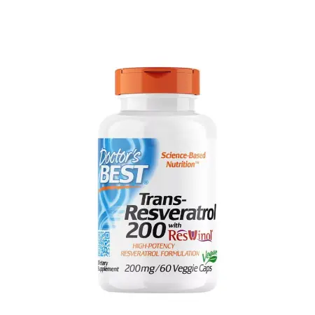 Doctor's Best Trans-Resveratrol with Resvinol 200 mg (60 Veggie Capsules) - Doctor's Best