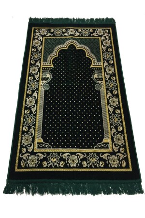 Dodya Kadife Namaz Seccadesi Lüx-yeşil - Dokumacı