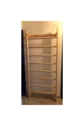 Doğal Ahşap Fızık Tedavi Barı & Tırmanma Merdiveni & Egzersiz Barı (54*200) www2022003005 - wooden women world