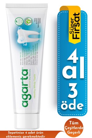 Fluoridfreie, aufhellende Zahnpasta mit natürlichem Pflanzenextrakt, 100 ml/130 g - Agarta