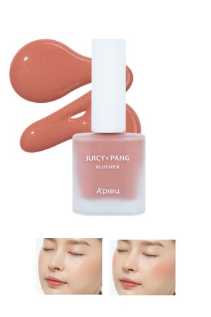 Doğal Görünüm Sunan Nemlendirici Likit Allık 9g. APIEU Juicy-Pang Water Blusher (BE01) - Missha