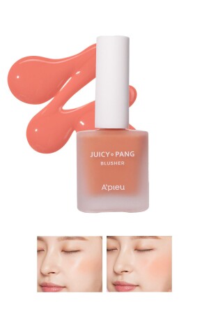 Doğal Görünüm Sunan Nemlendirici Likit Allık 9g. APIEU Juicy-Pang Water Blusher (OR01) - Missha