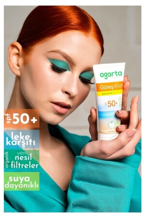 Spf 50 Yüksek Koruma Etkili Aydınlatıcı Ve Nemlendirici Leke Karşıtı Güneş Kremi 100 ml AGRT40254 - Agarta