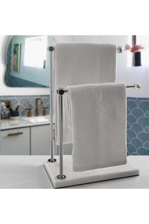 Doğal Mermer Dekoratif Havluluk Banyo Düzenleyici Gümüş TYC00728651327 - bemdesign