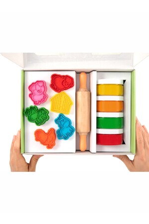Natural Play Dough Premium Box Set - Çiftlik - Childgen