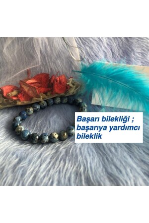Doğal Şifalı Taş-bileklik - Başarıya Yardımcı Doğal Taş Bileklik Dumortierit - Bircan Yıldırım Niyet Bulutları