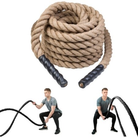 Doğal Sisal Güç-Dövüş Halatı inSPORTline Waverope Tabanlı 15m 50mm 15.8kg - inSPORTline