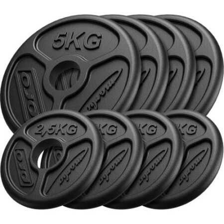 Dökme demir Marbo ağırlık seti, 30 kg / 4x5 kg + 4x2,5 kg - Marbo Sport