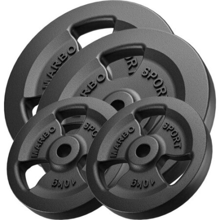 Dökme demir Marbo ağırlık seti, 60 kg / 2x20 kg + 2x10 kg - Marbo Sport