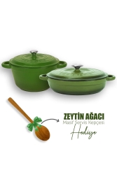 Döküm 2x New Heritage Serisi Döküm Demir Tencere Tava Seti LV S NHR 2X SET - Lava