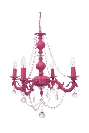 Dolce Vita 4-teiliger Fuchsia-Kronleuchter 3050-37-04 - Umur Aydınlatma
