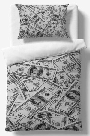 Dollar Coins 3D Patterned Single Duvet Cover Set elsedekornevtek49 - Else Dekor