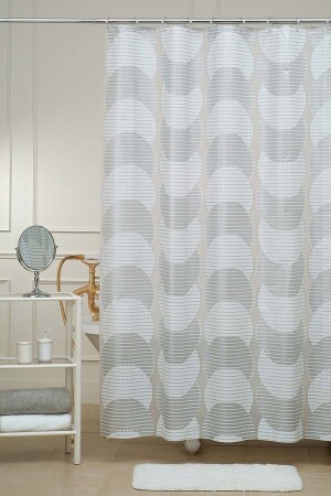 Dolunay Banyo Perdesi 180*200 Tek Kanatlı D-15202 - Prima Nova