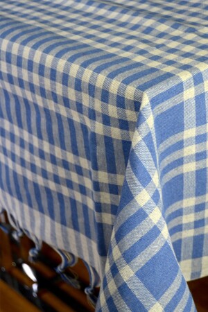 Domestic Multi-Purpose Table Cloth & Picnic Cloth 170 X 170 Cm Blue Table Cloth - İna Home