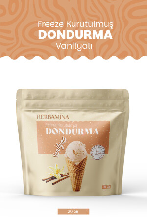 Dondurularak Kurutulmuş Vanilyalı Dondurma - 20 gr - Herbamina