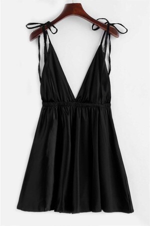 Donna Layla Black Satin Nightgown - Pembishomewear