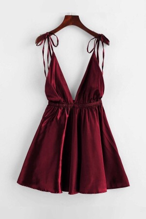 Donna Layla Burgundy Satin Nightgown - Pembishomewear