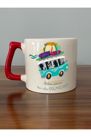 Don't Come At Me, I'm Already Full Printed D Mug With Red Handle HM011367 - figiplus