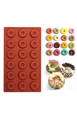 Donut Silicone Cake Mold 18 Pieces Mini Size (COLORS MAY DIFFER DEPENDING ON CONDITION) BT-3332 - MYEBI