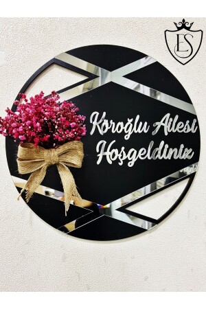 Door Ornament Personalized Named Decorative Gold Plexi Exterior Door Ornament eslazer01 - eslazerkesim