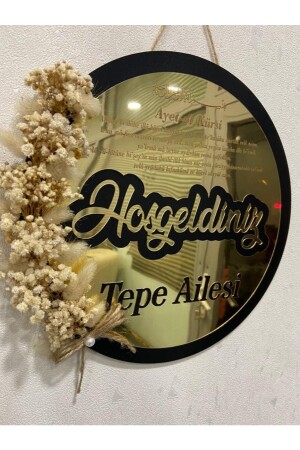 Door Ornament Personalized Named Decorative Gold Plexi Exterior Door Ornament eslazer01 - eslazerkesim