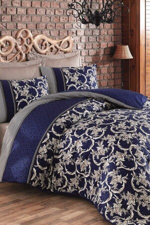 Doppel-Bettbezug-Set aus Baumwollsatin Pera 1177636034052 - Cotton Box
