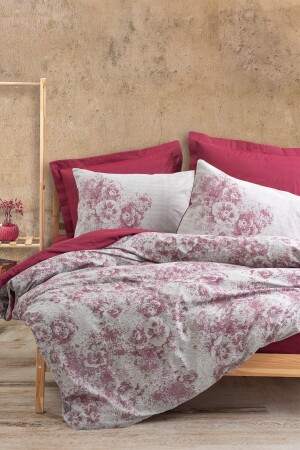 Doppel-Doppelbettbezug-Set Vilda Claret Red 8680108063002 - Cotton Box