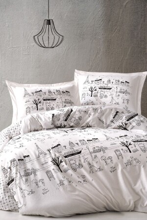 Doppelbett-Bettbezug-Set Axel, 100 % Baumwolle, Schwarz MC049201 - Marie Claire