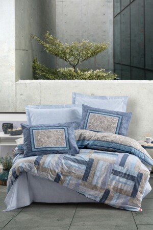Doppelbett-Bettbezug-Set Groovy Blue 1761 St - Cotton Box