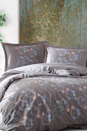 Doppelbett-Bettbezug-Set Priscilla, 100 % Baumwolle, Grau MC049164 - Marie Claire