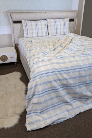 Doppelbett-Karo-Bettbezug-Set EFESANEKOSE005 - Efesan