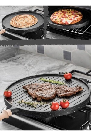 Doppelseitige Pfannkuchen- und Grillpfanne aus Gusseisen TYC00485923782 - YILDIZ