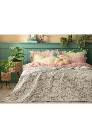 Doppelseitige Tagesdecke Wild Forest King Size 240 x 220 cm Rosa - English Home