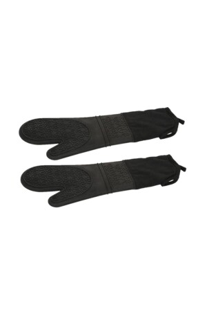 Doppelte schwarze Silikon-Küchenhandschuhe – feuerfeste Handschuhe 41. 5 cm SFES-S2 - Epinox
