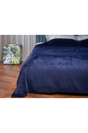 Doppelte Wellsoft-Decke (DUNKELBLAU) 200x220 cm. - Meyhome