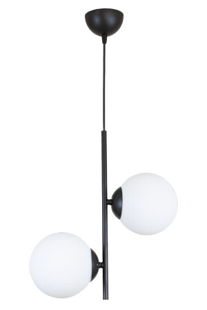 Doppelter moderner Kugelglas-Kronleuchter in Schwarz LMBDR35861 - Lambadar