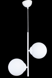 Doppelter moderner weißer Kugelglas-Kronleuchter LMBDR35861 - Lambadar