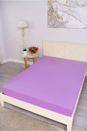 Doppeltes elastisches Bettlaken aus gekämmter Baumwolle (ohne Kissen), 180 x 200 cm, King-Size-Größe - Juellhome