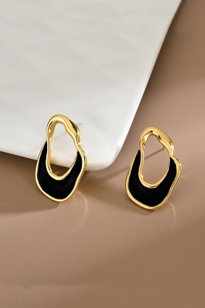 أقراط من الذهب من اللون الأسود المسموم - Dora Accessories