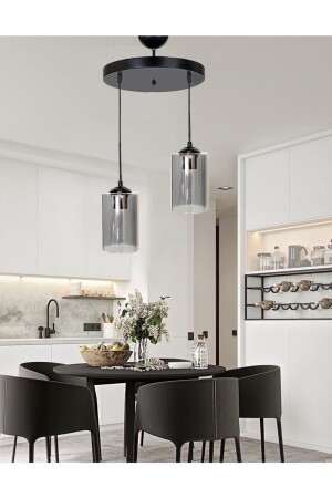 Dora Black Lux 2 Wohnzimmer-Kronleuchter aus Glas 33502V2 - Etsylight
