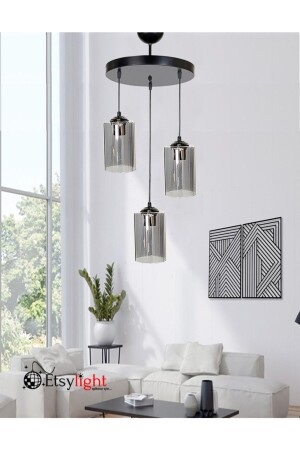Dora Black Lux 3 Eingang, Wohnzimmer Kronleuchter 33503v3 - Etsylight