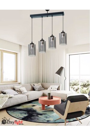 Dora Black Luxury 4 Row Entrance Chandelier, Kitchen Chandelier, Living Room Chandelier, Dining Room Chandelier S33503SR4 - Etsylight