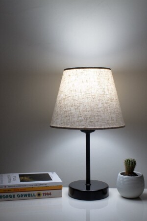 Dora Modern Bedroom Lampshade Black Stand Table Lamp - Vivido Abajur