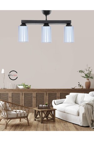 Dora White Glass Dizilone 3 Living Room Chandelier, Kitchen Chandelier, Living Room Chandelier S03351DZWG3 - Etsylight