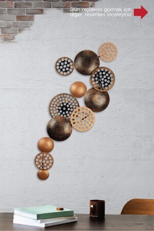 Doreart Bronte Metallwandgemälde, Wandpaneel für Zuhause und Büro (Bronze) CH103-3 - Doreline