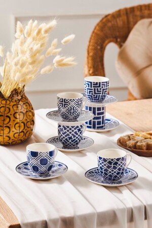 Doris Set of 6 Coffee Cups 90 Ml - Karaca