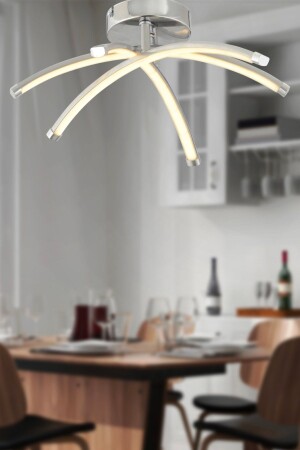 Dosse 3-Piece Chrome 28 Watt Plafonier 3 Color LED Modern Kitchen Bathroom Led Living Room Pendant Lamp Chandelier 3845-03-CH - Apliqa