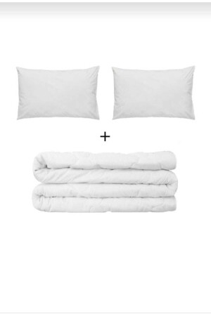 Double Antiallergic Luxury Silicone Quilt and Pillow Sleeping Set with 2 Pillow Gifts Cotton 0855566455 - AYHOME