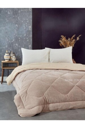 Double Beige Color Cotton Silicone Quilt 195*215 WYRGN - Adelya