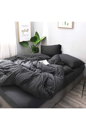 Double Black Ranforce Duvet Cover Set Duvet cover setDouble black - Genel Markalar